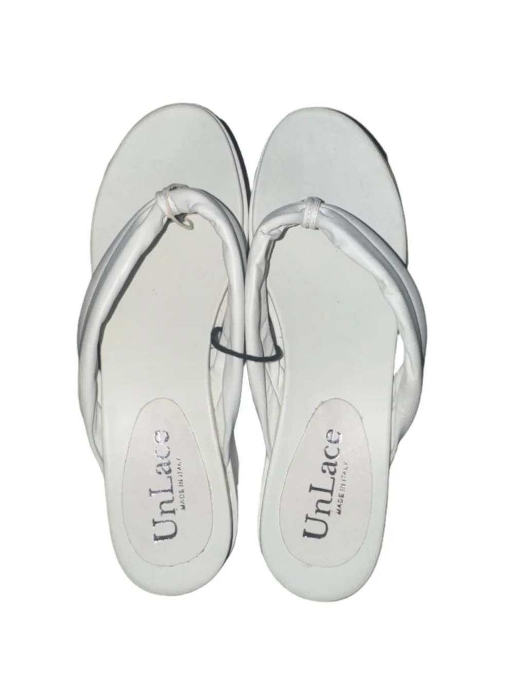 NWT UnLace Italian White Platform Wedge Sandals Size 9.5